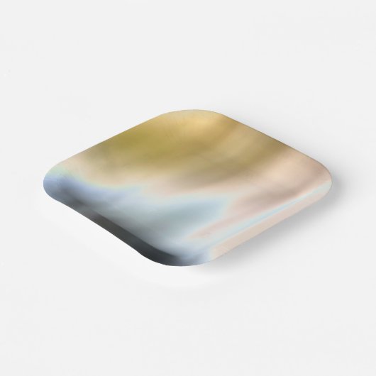 Assiette en papier Tie-Dye (Angulaire)