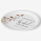 Assiette en papier Tiny Wildflower pour la fête de (Angle)