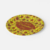 Assiette en papier tournesol (Angle)