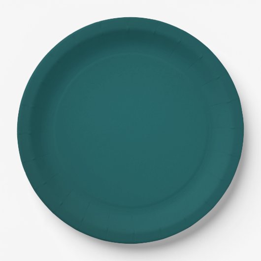 Assiette en papier vert parfait (Devant)