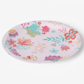 Assiette en papier vintage bohème chic pour annive (Angle)