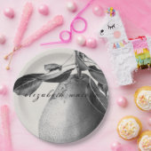 ASSIETTE EN PAPIER: "VINTAGE PEAR" : PERSONNALISAB (Fête)