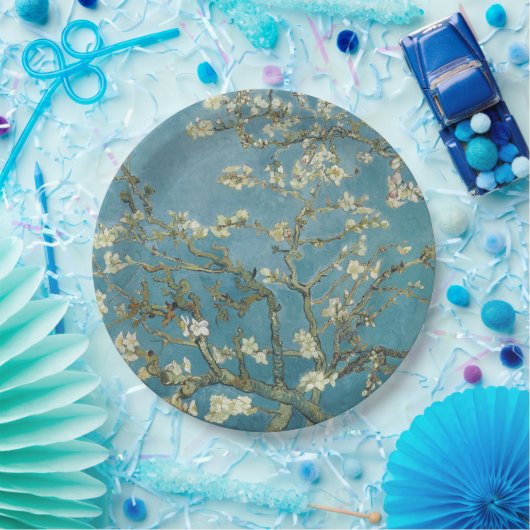 ASSIETTE EN PAPIER: VINVENT VAN GOGH : ALMOND BLOS (Fête)