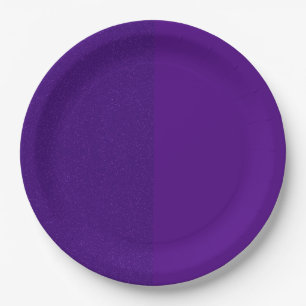Assiette en papier violet personnalisée semi-paill