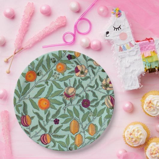 ASSIETTE EN PAPIER: WILLIAM MORRIS : POMEGRANATES (Fête)