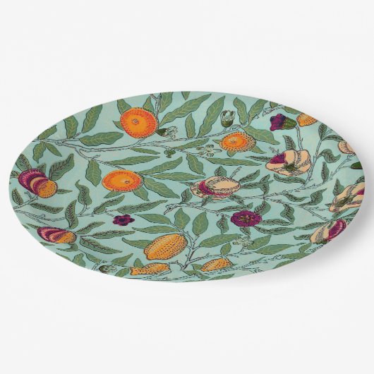ASSIETTE EN PAPIER: WILLIAM MORRIS : POMEGRANATES  (Angle)