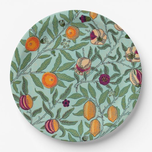 ASSIETTE EN PAPIER: WILLIAM MORRIS : POMEGRANATES  (Devant)