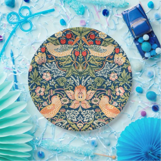 ASSIETTE EN PAPIER: WILLIAM MORRIS : STRAWBERRY TH (Fête)