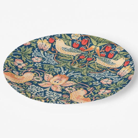 ASSIETTE EN PAPIER: WILLIAM MORRIS : STRAWBERRY TH (Angle)