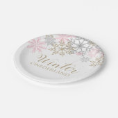 Assiette en papier Winter Onederland (Angle)