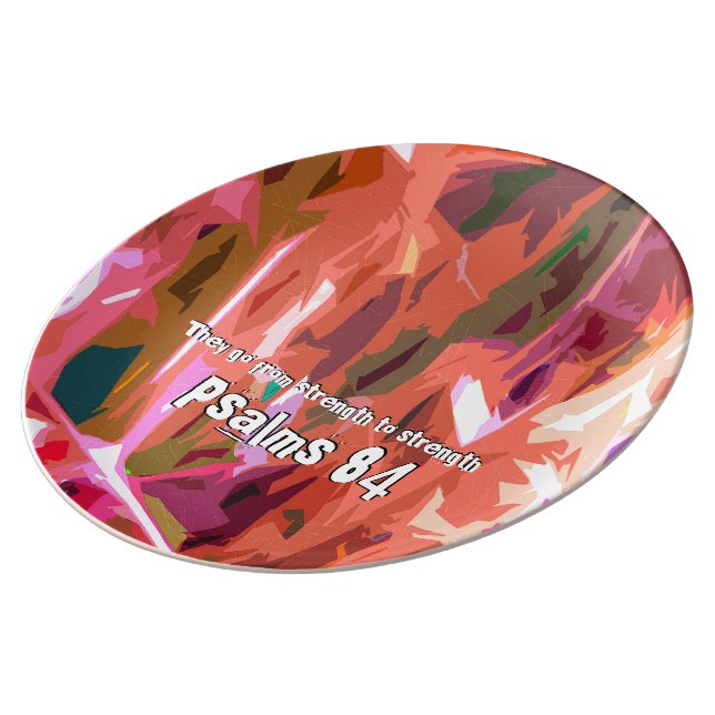 Assiette En Porcelaine Chapitre 84 de psaumes (Côté )