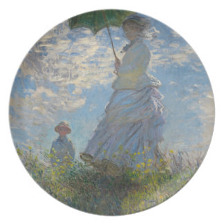 Assiette Femme avec parasol - Madame Monet et son fils