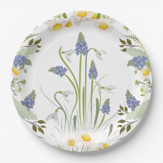 Assiette Fleurs d'Été Dessin Complet (Devant)