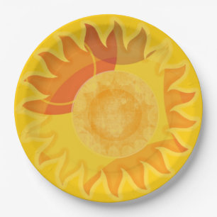 Assiette jaune ensoleillée