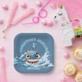 Assiette Jawsome Requin | Anniversaire bleu pour t (Fête)