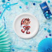 Assiette jetable avec une image de lutin (Fête)