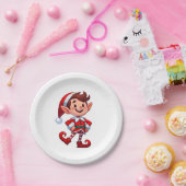 Assiette jetable avec une image de lutin (Fête)