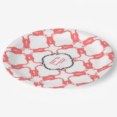 Assiette motif Bouledogue Français (Angle)