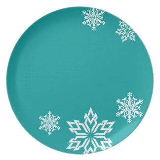 Assiette Plaque de concepteur de snowflakes