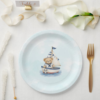 Assiette pour Baby Shower Little Sailor