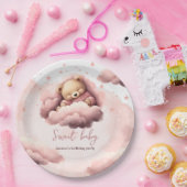 Assiette pour fête d'anniversaire de bébé avec our (Fête)