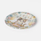 Assiette pour le premier anniversaire de chat à l' (Angle)