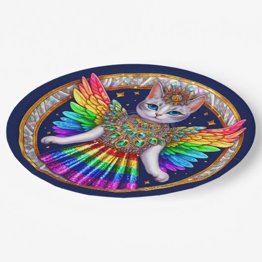 Assiette | Rainbow Pride Chat Fairy Angel Party (Angle)