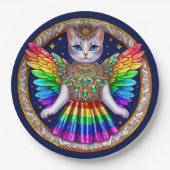 Assiette | Rainbow Pride Chat Fairy Angel Party (Devant)