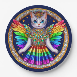 Assiette | Rainbow Pride Chat Fairy Angel Party