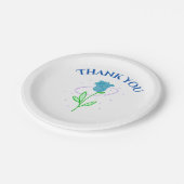 Assiette ronde en carton de 17,78 cm (Angle)