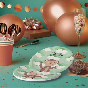Assiette singe prénom