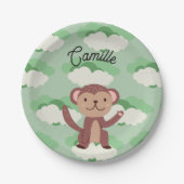 Assiette singe prénom (Devant)