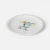 Assiette Turquoise Jaune 4 Baby showers, Anniversa (Angle)
