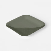 Assiette verte mousse diagonale (Angulaire)