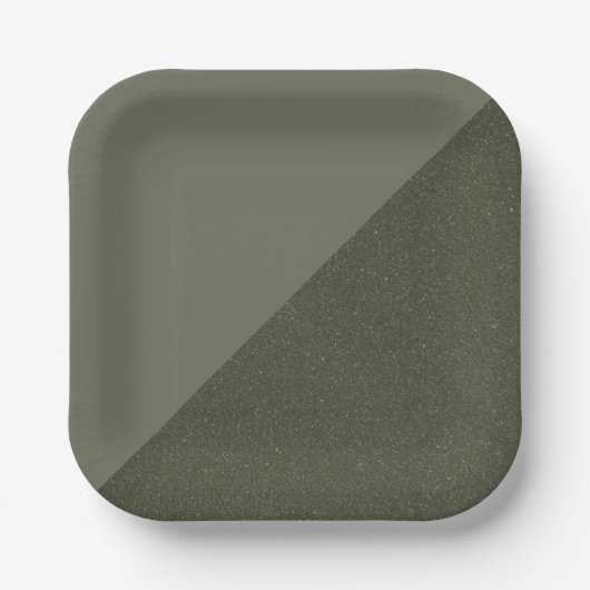 Assiette verte mousse diagonale (Recto)