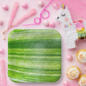 Assiettes carrées de 9 pouces avec motif de feuill (Fête)