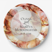 Assiettes de fête | Couleurs d'automne vives Encre (Devant)