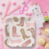 Assiettes de fête en bottes de cowgirl (Fête)