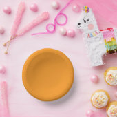 Assiettes de fête en papier orange uni (Fête)