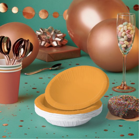 Assiettes de fête en papier orange uni (Multi)