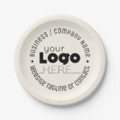 Assiettes de fête en papier personnalisées avec lo (Devant)