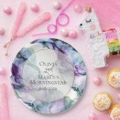 Assiettes de fête | Encre abstraite indigo sarcell (Fête)