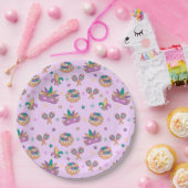 Assiettes de fête pour gâteau des rois Mardi Gras  (Fête)