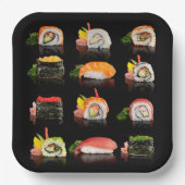 Assiettes de fête pour party sushi des Fêtes (Recto)