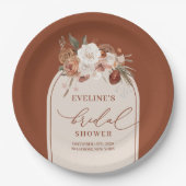 Assiettes de fête prénuptiale florales de pampa en (Devant)