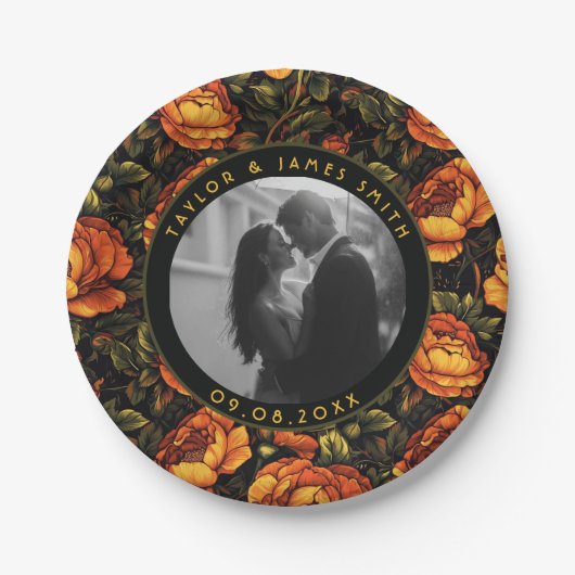 Assiettes de verdure de rose audacieuse pour souve (Devant)