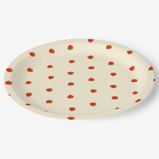 ASSIETTES EN CARTON いちご(アイボリー) (Angle)