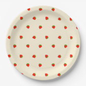 ASSIETTES EN CARTON いちご(アイボリー) (Devant)
