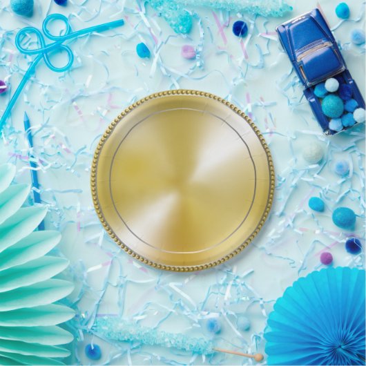 ASSIETTES EN CARTON ゴールドペーパープレート ペーパープレート (Fête)