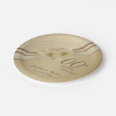 Assiettes En Carton 00ème anniversaire de Mariage d'or (Angle)